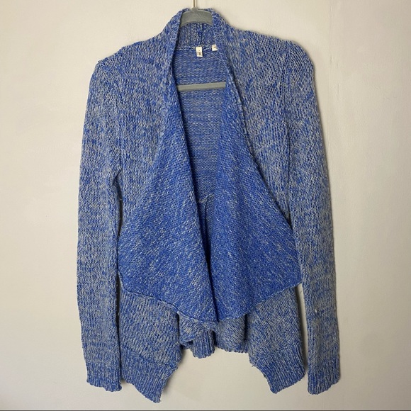 Anthropologie Moth Winnie Wool Blend Open Front Cardigan in Blue size Small - Picture 2 of 7